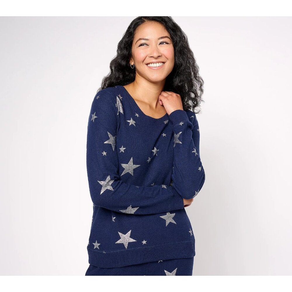 Bumblebella by Jill Martin Crewneck Sweatshirt NavySilverStars Large A617016